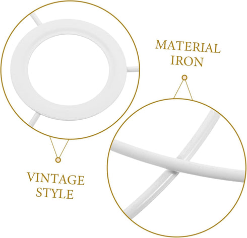 LIFKOME 1Pair DIY Vintage Lamp Shade Frame Socket Adapter Ring Construction Suitable for Table Floor Lamps Easy