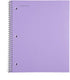 Mintra Office Durable Spiral Notebooks, 1 Subject, Wide Ruled 3pk (Salmon, Sage Green, Lavender) - 100 Sheets, Poly