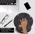 LuckyCow Cute Cartoon Small Black Coal Ball Mouse Pad with Wrist Support, Ergonomic Wrist Rest Table Decoration Simple
