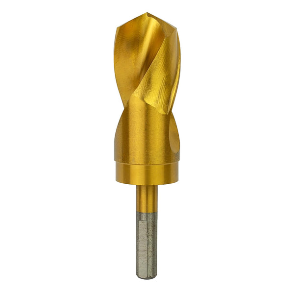 Tools 1-1/2 Inch Reduced Shank Drill Bit, 1/2" 3-Flat Shank, High Speed Steel with Titanium Coating