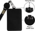 HYCOPROT ID Badge Holder with Lanyard, Heavy Duty Retractable PU Leather Vertical Horizontal Card Holders for Office