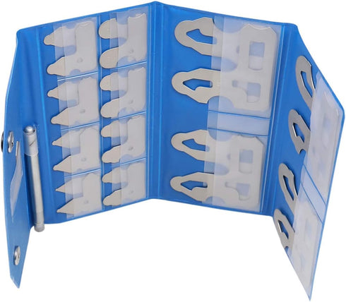 Accusize Industrial Tools 25 Pc Radius Gage Set with Holder, Fractional 1/64-1/2'' Gages, 3602-5021