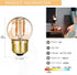 G40 G14.5 E26 LED Bulb Amber 1W Low Watt Edison Bulb 10 Watt Warm White 2200K Vintage LED Globe Night Light Bulb for Ceiling Fan, Chandelier, Vanity Light Bulb 6Pack by LDCHIUEN