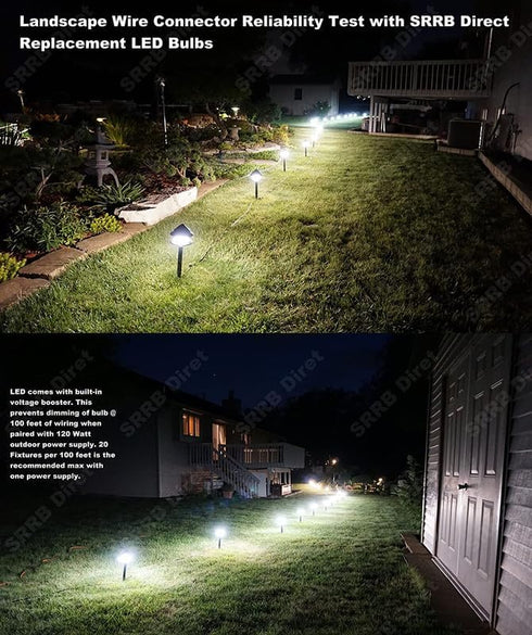 Direct Low Voltage Replacement Landscape Light Wire Cable Connector, 6 Pack for Malibu Paradise Moonrays