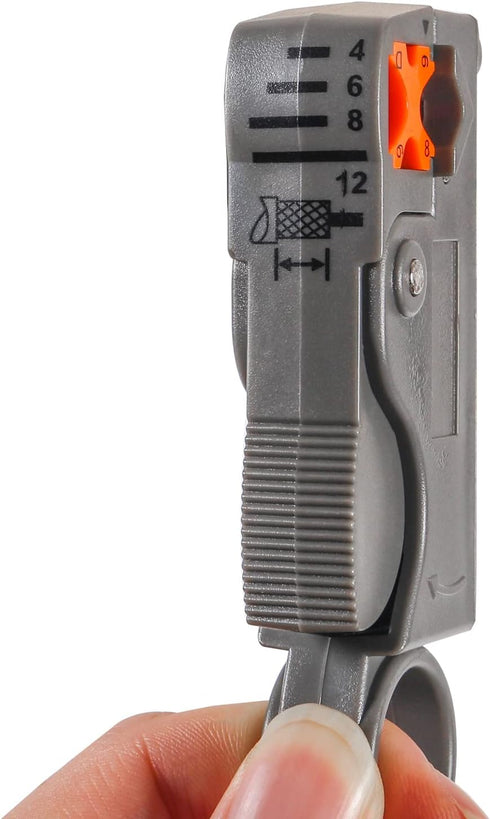Coax Cable Crimper Kit Tool for RG6 RG59, Compression Tool Fitting Wire Stripper with 20pcs F Connectors