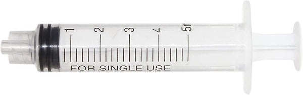 5ml Syringe Only with Luer Lock Tip - 10 Syringes (No needle)