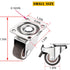 8Pcs Small Caster Wheels, 1 Inch, Low Profile Swivel Casters, Rubber Base Rolling Metal Plate for Small Furniture