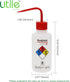 Utile 4pcs Vol. 17oz (500ml) Acetone Wash Bottles Narrow Mouth Safety Squeeze Bottle