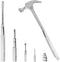 Small Hammer 6 in 1 Metal Hammer & Screwdriver, Multitool Camping Hammer Set with Mini Hammer