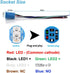 WerFamily Tri-color LED Momentary Push Button Switch, 16mm, 1NO 1NC SPDT ON/OFF Waterproof with Wire Socket Plug
