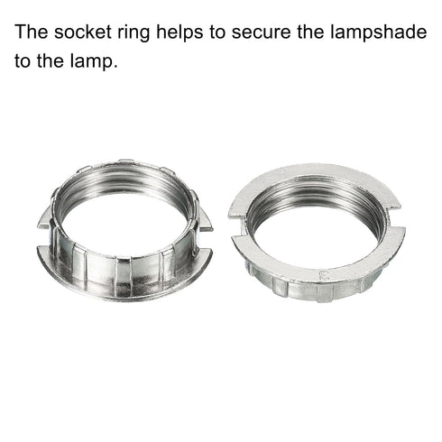 G9 3/4inch 6 Pack MECCANIXITY Lamp Holder Ring Light Lamp Shade Holder Adapter Ring Inner Diameter, Zinc Alloy Suitable