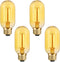 AMDTU LED Edison Bulbs, 40 Watt Dimmable, 4W E26 Bulb, 2200K Warm Yellow, T45 Amber Glass, 4 Pack