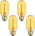 AMDTU LED Edison Bulbs, 40 Watt Dimmable, 4W E26 Bulb, 2200K Warm Yellow, T45 Amber Glass, 4 Pack