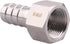 DERNORD 3/4" Barbed Hose x 3/4" NPT Female Home Brew Fitting, 304 Stainless Steel, Pack of 2