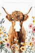HTSAHKV Cute Highland Cow Flower Wall Plate Light Switch Cover Single Gang Outlet