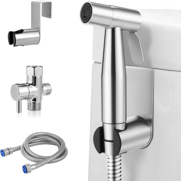 Handheld Bidet Sprayer for Toilet Stainless Steel Adjustable Pressure Bidet Sprayer Kit