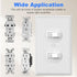 Duplex Wall Plates, Electric Receptacle Outlet Cover with Screws, 1-Gang Standard Size 2.76"W x 4.5"H, Glossy White (20 Pack) by Amerisense