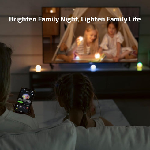 75 Dimmable OLIGHT Sphere C Smart Night Light, USB-C Rechargeable, Ambient Table Lamp with APP Control, Lumens RGB