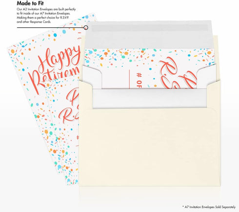 LUXPaper A2 Classic Crest Invitation Envelopes | 4 3/8" x 5 3/4" | Avon Brilliant White | 70lb. Text | 50 Qty
