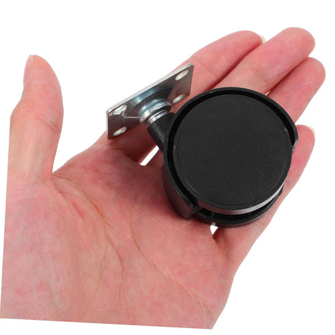 4pcs ABOOFAN Easy Mobility Casters Plastic Threaded Furniture Casters Swivel Rollers for Tables Sofas Bedside Cabinets