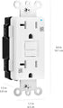 Amazon Basics Weather-Resistant GFCI Receptacle with LED Indicator, 20 Amp, White