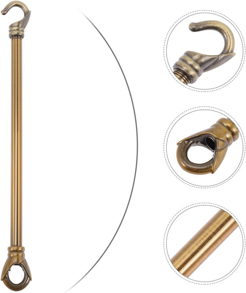 9.44 Inch Chandelier Load-Bearing Rod with Hooks Ceiling Light Support Tube Replacement Downrod for Hanging Light