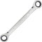 Double Box End Ratcheting Wrench, 14mm x 17mm Metric 72 Teeth 12 Point Ratchet Gear Spanner Tools