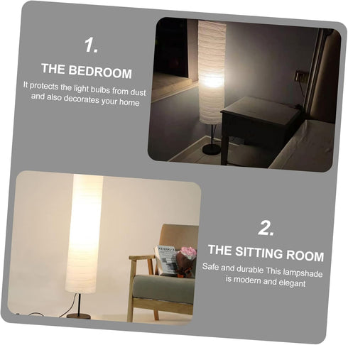 Elegant Paper Lampshade for Table and Floor Lamps - Easy Installation