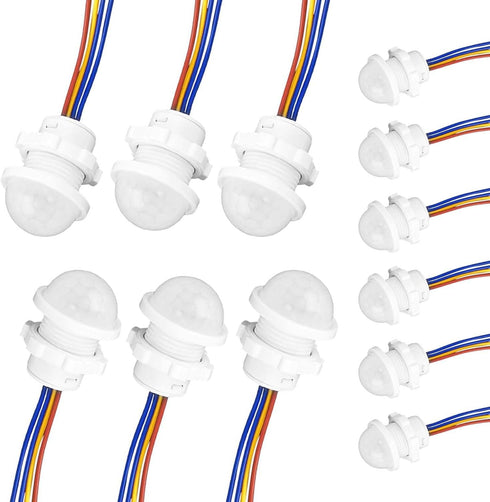 hiSpkNix 12 Pack Motion Sensor Switch 85-265V 40W, PIR Wall/Ceiling Mount with 30s