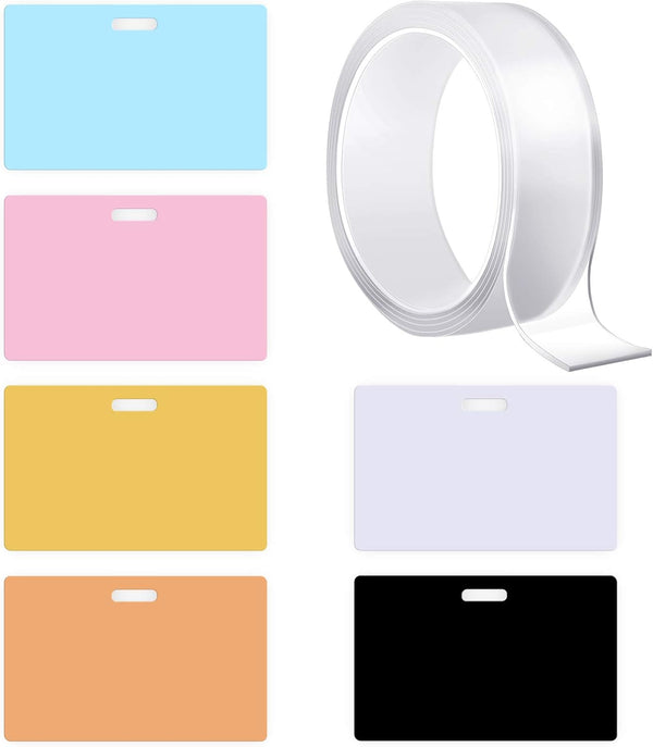 Zonon 6 Pieces X-Ray Marker Holders - Assorted Colors PVC ID Card Name Tag Badge Holder for Doctors Nurses