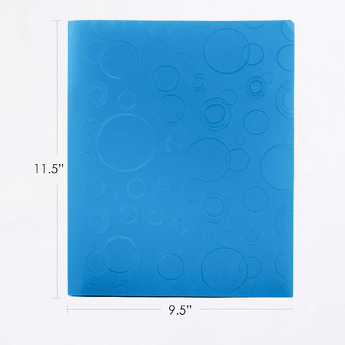 BAZIC 2 Pockets Poly Folder, Bubble Embossed Portfolio - Letter Size Plastic Folders Holder for Office Business