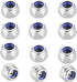 M6x1mm Nylon Lock Nuts, 50pcs 304 Stainless Steel Hex Lock Nuts for Industrial and Construction Fasteners