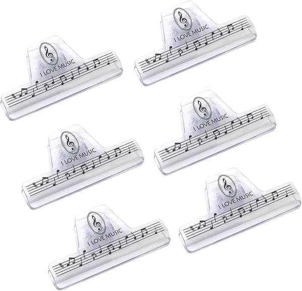 KingPoint Music Note Clips Plastic Sheet Clips Book Clips Clamps Clips Stationary Clips