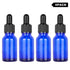 stonylab 15ml (0.5 oz) 4-Pack Cobalt Glass Dropper Bottles, Blue Empty Glass with Dropper and Label