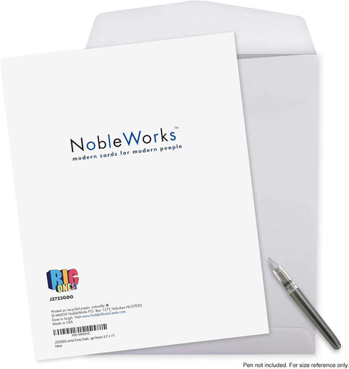 NobleWorks Jumbo Funny Graduation Card - 8.5 x 11 Inch Humor Notecard for High School, College Graduates