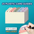 H4D 3x5 100 25 Index Card Holder with Heavyweight Ruled Index Cards and Plastic Dividers, Light Pink