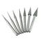 Luo ke 7 Pcs Diamond Burr Sets, 1/8'' Shank Long Cone Shape Grinding Bits for Dremel Rotary Tool
