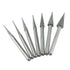 Luo ke 7 Pcs Diamond Burr Sets, 1/8'' Shank Long Cone Shape Grinding Bits for Dremel Rotary Tool