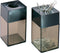 Charles Leonard Transparent Paper Clip Dispenser, Small, Black and Smoke