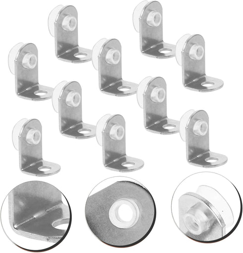 Angoily Stainless Steel Corner Brackets for Shelves Heavy Duty Brackets for Glass and Support of Durable Angle Braces