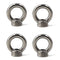 M10 Ring Shape Lifting Eye Nut, 304 Stainless Steel Threaded Nut Fastener, 4 Pack