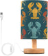 Glaphy Colorful Lobster Table Lamp Nightstand Lamp with USB Port Bedside Desk Lamps