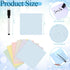 Tenceur 24 Pcs Reusable Sticky Notes, 3 x 3'' Dry Erase Labels, 2 Black Dry Erase Markers, Bright Color