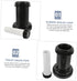 2pcs Toilet Connecting Water Flush Extension, Lengthened Toilet Parts for Wall Drain