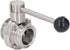 Thonlai 304 (45mm 1.8in Sanitary Butterfly Valve Clamp Valve Stainless Steel with Quick Clamping Collar