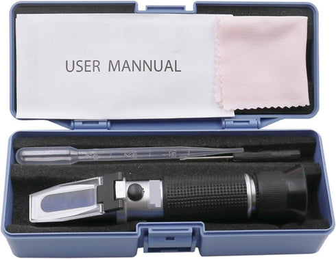VGVGV 0-32% Brix Refractometer, Handheld Refractometer Sugar Concentration Meter Densimeter Brix Saccharimeter Sugar