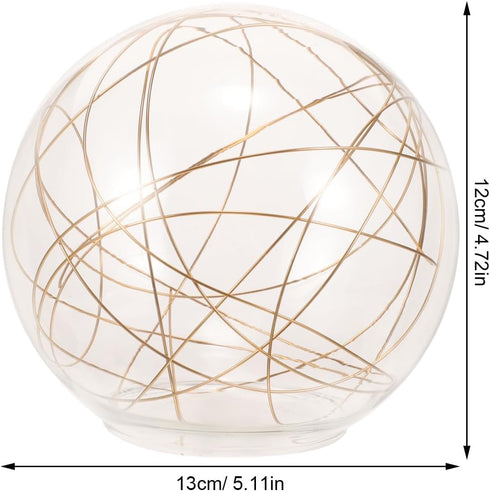 65-70mm UKCOCO Round Sphere Glass Globes for Light Fixtures Replacement Clear Bubble Glass Globe Lampshade Covers