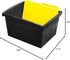 Storex 4 Gallon Storage Bin, Plastic Classroom Organizer for Books and Supplies, Black, 6-Pack (61466C06C)