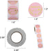 Yoption 1.5 Inch Round Handmade with Love Stickers - Pink for Packaging, 500 Labels per Roll