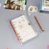 Clear A6 Binder Cover, Rose Gold 6 Ring Budget Binders, Snap Button Closure, Loose Leaf Folders, Refillable Soft